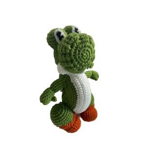 Yoshi Inspired Fan Art Handmade Crochet Stuffed Plushie  Animal Dinosaur